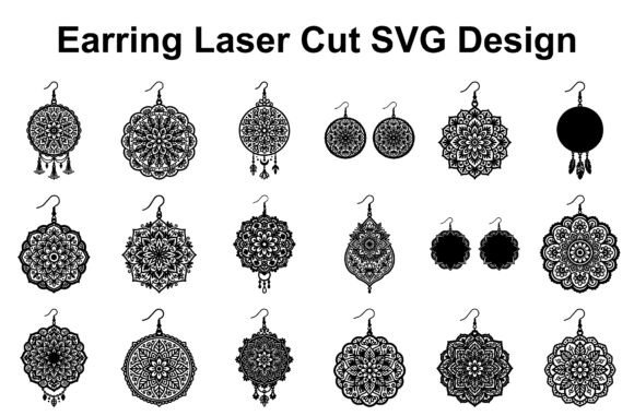 20 Floral Earring SVG Bundle