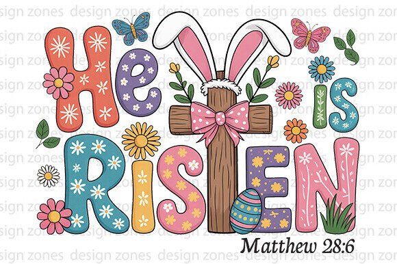 Easter Floral Christian Png Graphics and Illustrations Review