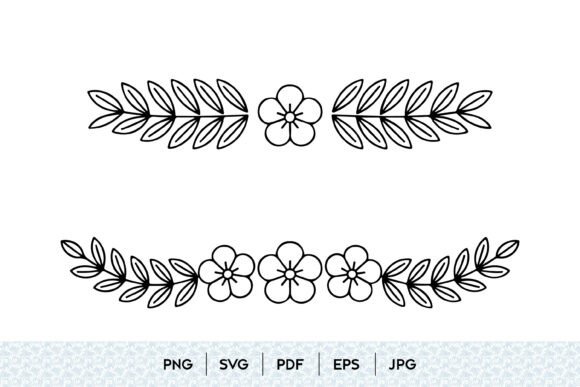 Floral Divider Border SVG Bundle: Graphics and Illustrations for Local Branding