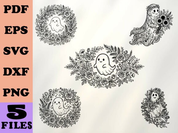 Floral Ghost Halloween SVG: A Designer’s Review for Graphics and Illustrations