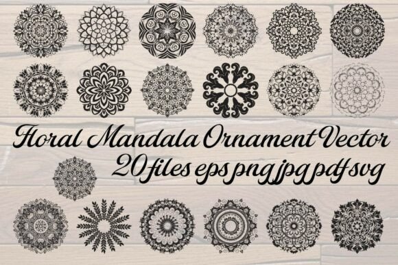 Floral Mandala Ornament Vector Bundle for Graphics and Illustrations
