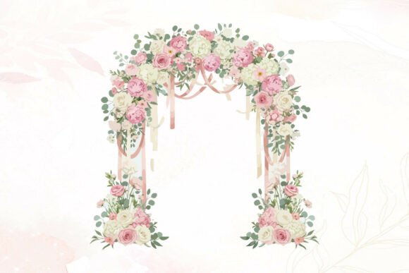Floral Wedding Arch Illustration Graphics Review