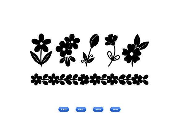 Folk Floral SVG Clipart Pack for Graphics and Illustrations