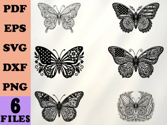 Patriotic Butterfly Floral SVG Review