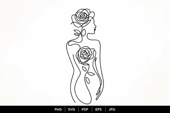 Review: Floral Woman Line Art SVG for Embroidery
