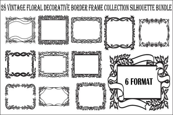 Vintage Floral Border Frame Bundle Graphics and Illustrations Review
